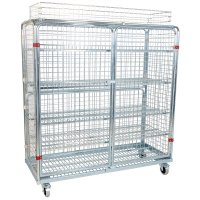 Rollcages and stock trolleys with metal bases