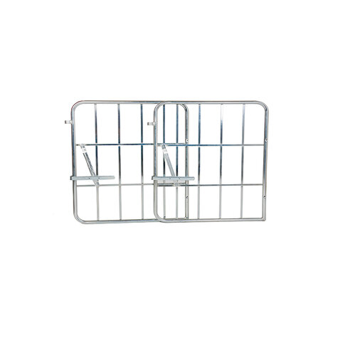 metal front wall, 1.640 x 650 mm, turnable, 2 single...