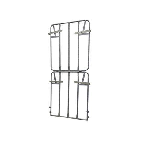 metal front wall, 1.448 x 620 mm, turnable and half collapsible, hot dip