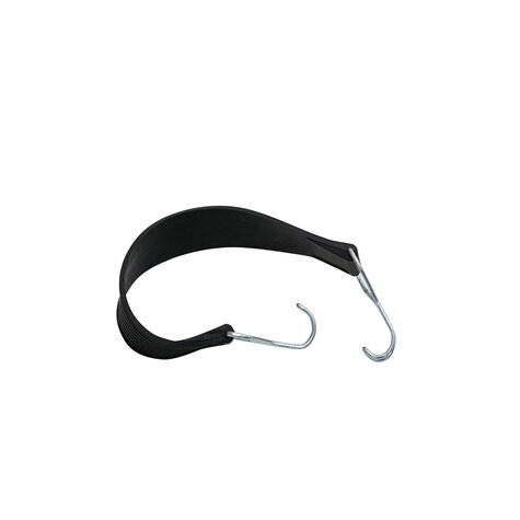 rubber strap, type 2 hooks, black