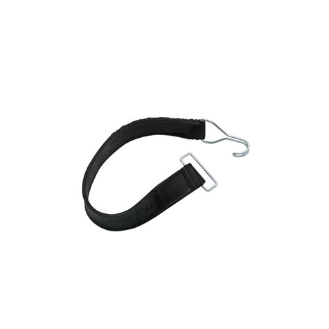 rubber strap, type 1 hook/ 1 loop, black