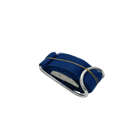 Textilspannband, blau, 1 Klemmschloß / 1 Drahthaken