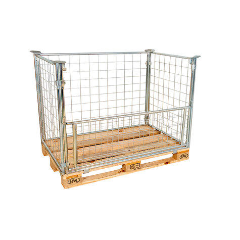 mesh stacking frame, usable height 800 mm, Cr 3 blue zinc