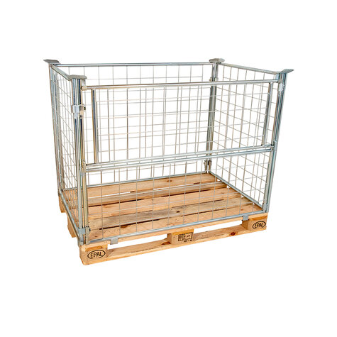 mesh stacking frame, usable height 1000 mm, Cr 3 blue zinc