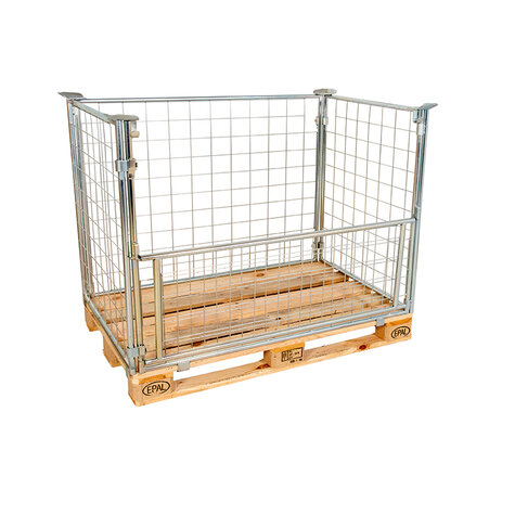 mesh stacking frame, usable height 1000 mm, Cr 3 blue zinc