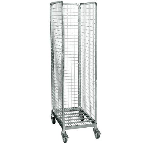 Metall-Rollbehälter, 460 x 640 mm, Typ 3-seitig