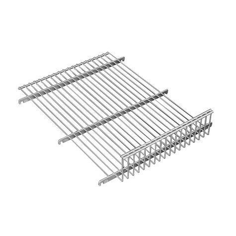 wire shelf, for metal rollcage 460 x 640 mm, 100 mm anti-slip edge, Cr 3 blue zinc