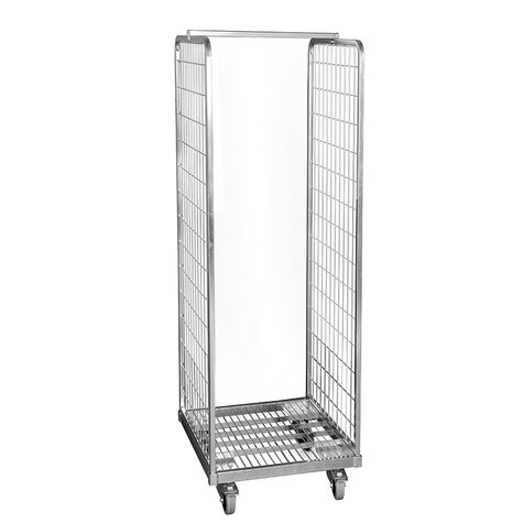 Metall-Rollbehälter, 600 x 600 mm, Typ 2-seitig