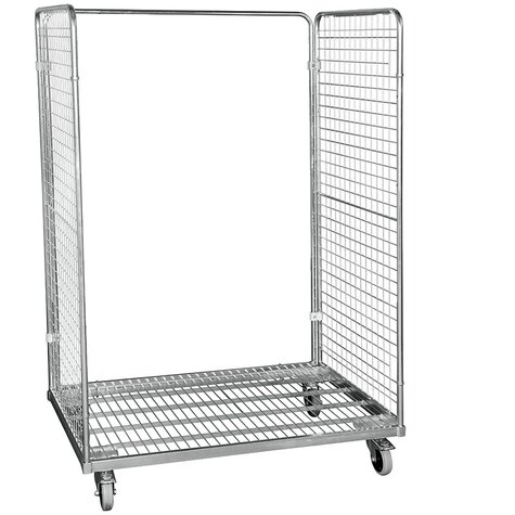 Metall-Rollbehälter, 800 x 1200 mm, Typ 2-seitig