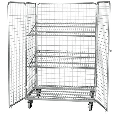 Stahlrollbehlter 1600, 800 x 1200 mm, 4-seitig, 2 Flgeltren, Cr 3