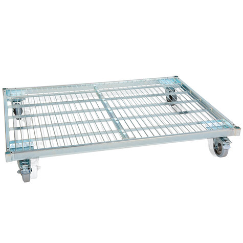 Metall-Rollplatte, 950 x 1350 mm, ø 125 mm Elastikrollen