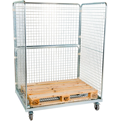 metal rollcage, 950 x 1350 mm, type 3-sided