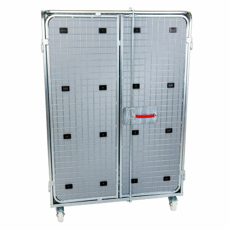 metal rollcage, 800 x 1200 mm, type 5-sided, lined with plastic protection