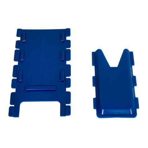 Kartentasche KU blau, für Rollbehälter Seitengitter, nachrüstbar