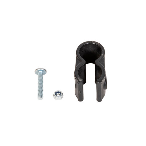 plastic clamp for ø 22 mm tube, colour black