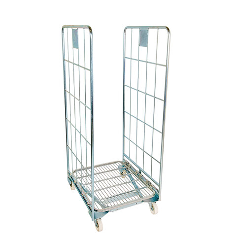 nestable rollcage, 700 x 800 mm, with 1 x metal base, type 2-sided