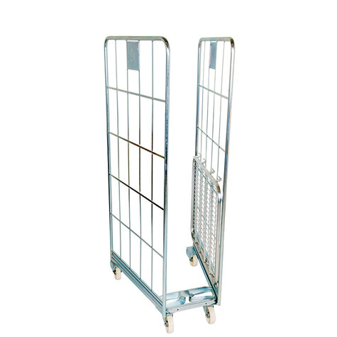 nestable rollcage, 700 x 800 mm, with 1 x metal base, type 2-sided