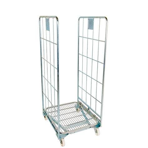 Nestbarer Metall-Rollbehälter, 700 x 800 mm, mit 1 x...