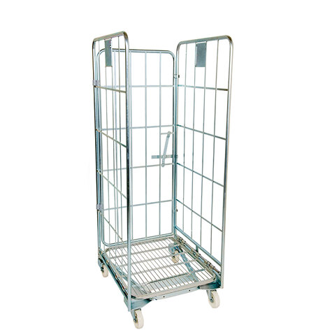 Nestbarer Metall-Rollbehälter, 700 x 800 mm, mit 1 x...