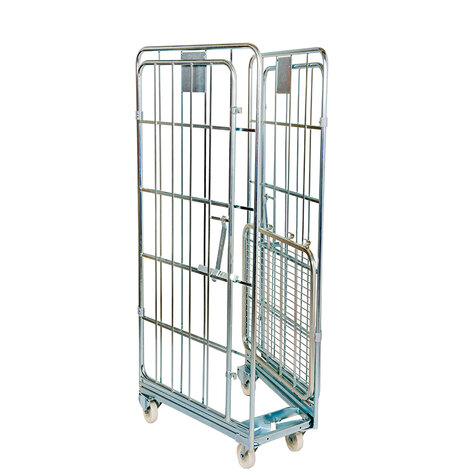 nestable rollcage, 700 x 800 mm, with 1 x metal base, type 4-sided
