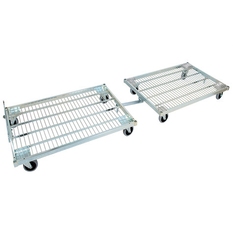 drawbar and connector for rollcages, 800 x 1200 mm and 950 x 1350 mm, Cr 3 blue zinc