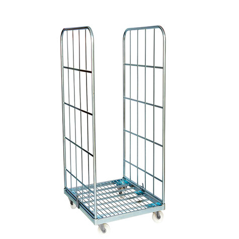 Metall-Rollbehälter, 710 x 800 mm, Typ 2-seitig
