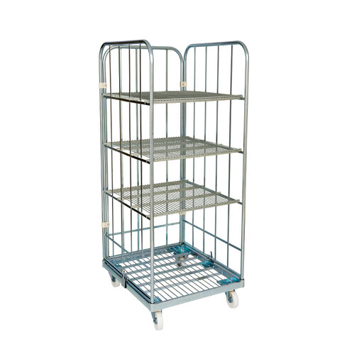 rollcage with metal base, type 710 x 800 mm, type 3-sided