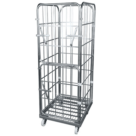 Metall-Rollbehälter, 710 x 800 mm, Typ 4-seitig