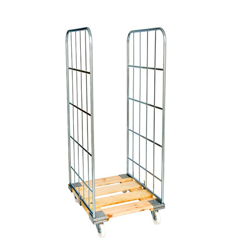 rollcage with wooden base, type 724 x 810 mm, type 2-sided