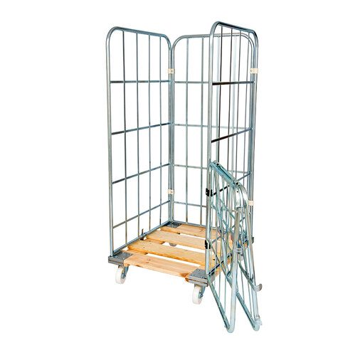rollcage with wooden base, type 724 x 810 mm, type  4-sided