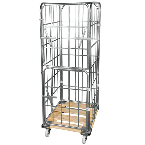 rollcage with wooden base, type 724 x 810 mm, type 4-sided