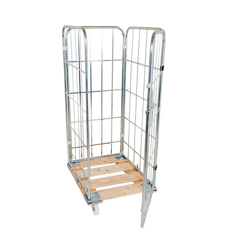 rollcage with wooden base, type 724 x 810 mm, type 4-sided