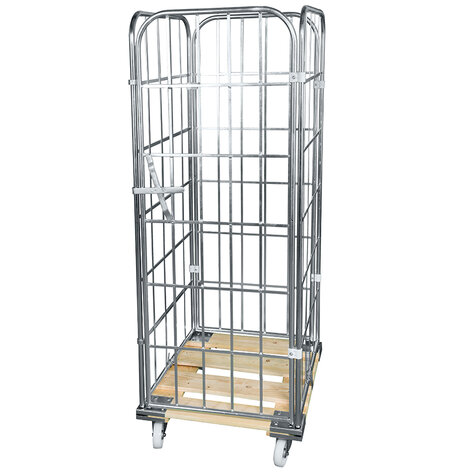 rollcage with wooden base, type 724 x 810 mm, type 4-sided