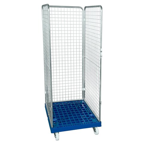 Rollbehälter ADB 1600 KU blau, 724 x 815 mm, 3-seitig, Cr 3