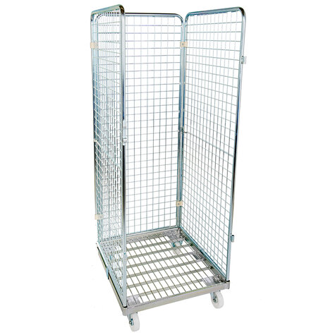 Metall-Rollbehälter, 710 x 800 mm, Typ 3-seitig