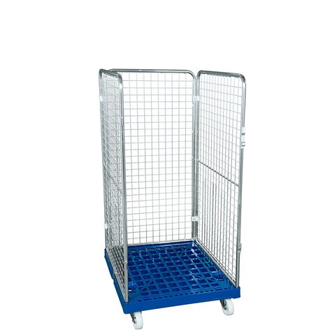 rollcage with plastic base, 724 x 815 mm, type 3-sided