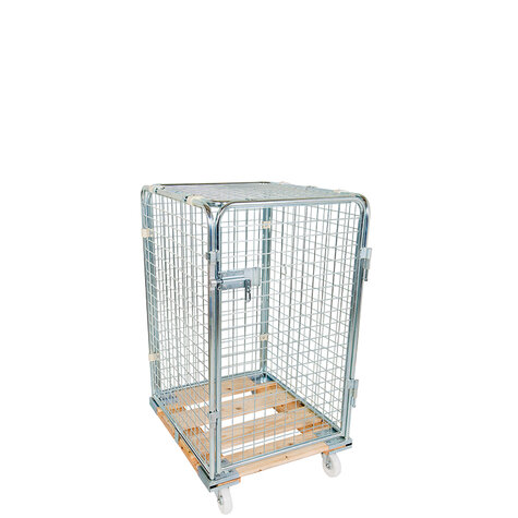 rollcage with wooden base, 724 x 810 mm, type 5-sided...