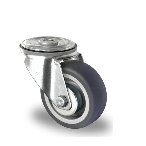 swivel castor with bolt hole, ø 80 mm
