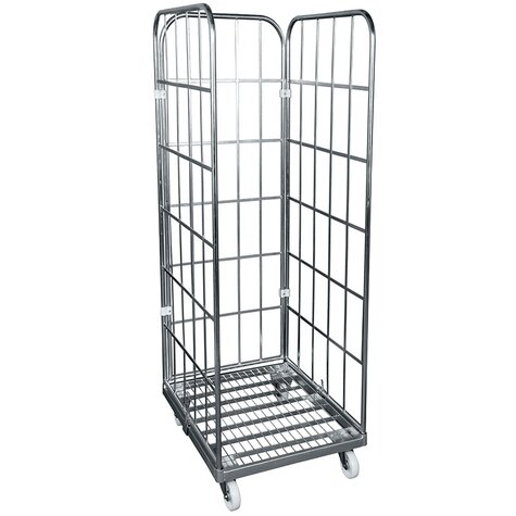 rollcage with metal base, 710 x 800 mm, type 3-sided