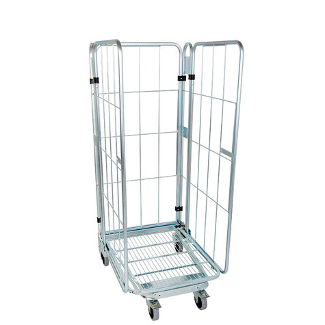 Nestbarer Metall-Rollbehälter, 730 x 815 mm, mit 1 x...