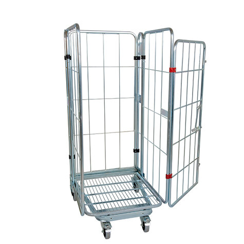 Nestbarer Metall-Rollbehälter, 730 x 815 mm, mit 1 x...