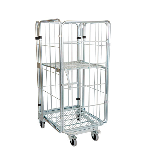 nestable metal rollcage, 730 x 815 mm, with 2 x metal...