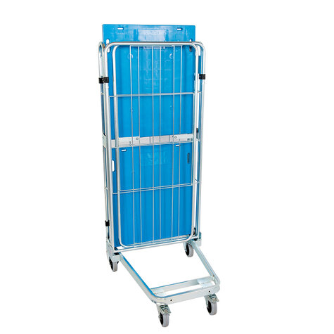 nestable metal rollcage, 725 x 820 mm, with 2 x plastic base, type 3-sided
