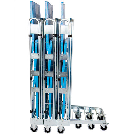 Rollbehlter nestbar 1550 KU, 725 x 820 mm, 3-seitig, 2 ZWB KU klappbar, Cr 3