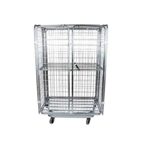 Nestbarer Metall-Rollbehälter, 800 x 1200 mm, mit 2 x...