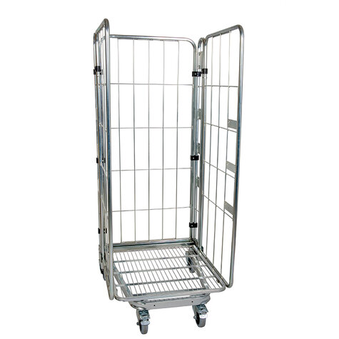 Nestbarer Metall-Rollbehälter, 730 x 815 mm, mit 1 x...