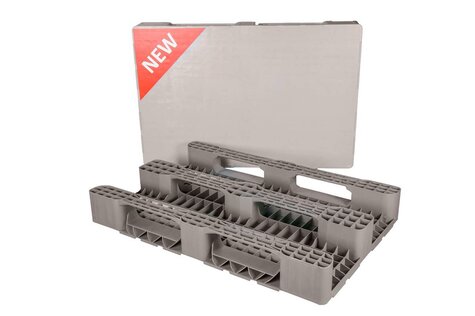 heavy duty plastic pallet 1200 x 1000 mm anthracite/black