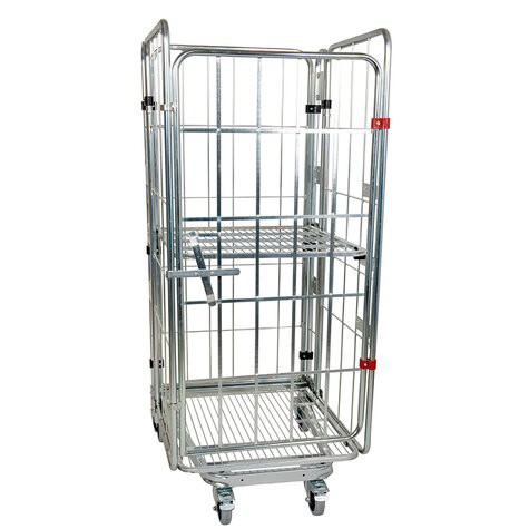 nestable metal rollcage, 725 x 820 mm, with 2 x metal...