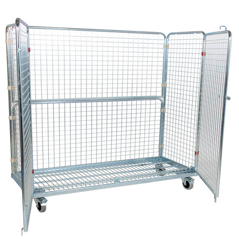 metal rollcage, 620 x 1500 mm, type 5-sided, ANTI-THEFT 
