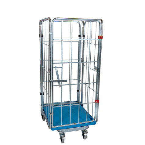 Nestbarer Metall-Rollbehälter, 730 x 815 mm, mit 1 x...